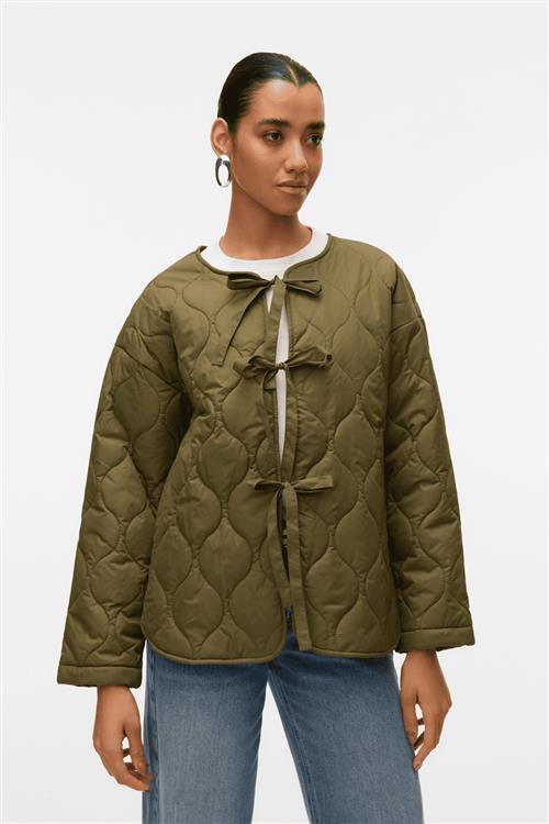 Sabine LS Vatteret Jakke - Rifle Grøn - S - Vero Moda