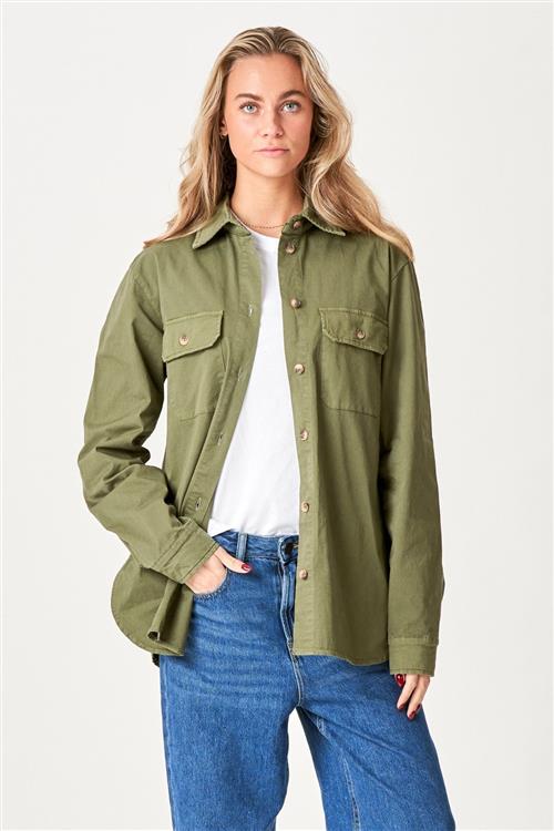Amber Twill Skjorte - Grøn - XL - TeeShoppen