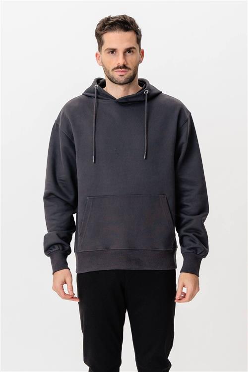 Heavy Hoodie - Mørkegrå - 2XL - TeeShoppen