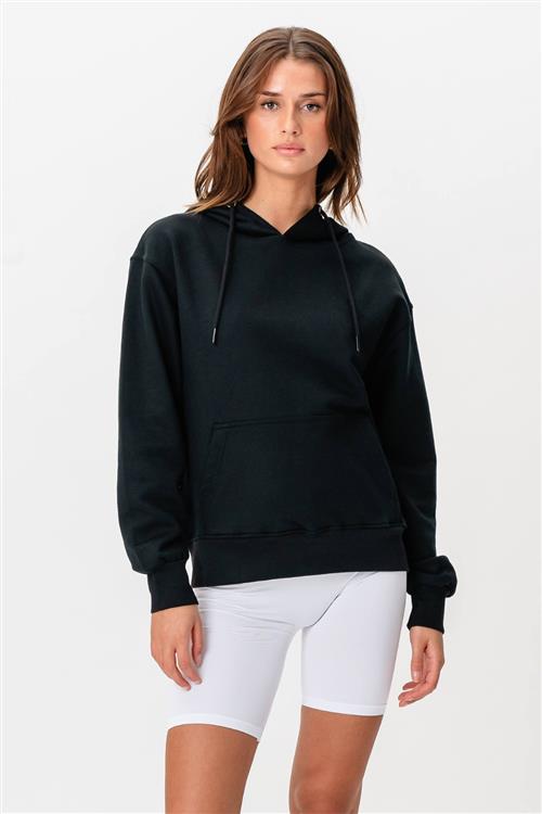 Heavy Hoodie - Sort - 2XL - TeeShoppen