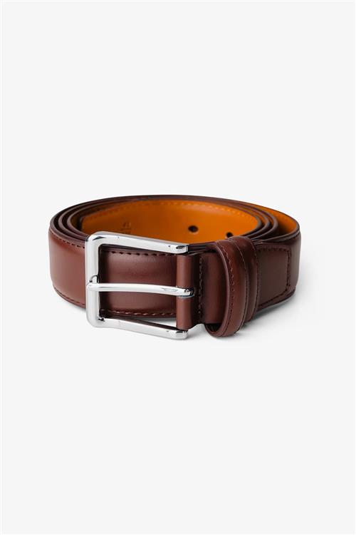 Klassisk Læderbælte - Brun - 115-cm - TeeShoppen
