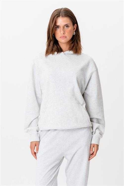Hoodie Uden Snor - Grå - XL - TeeShoppen