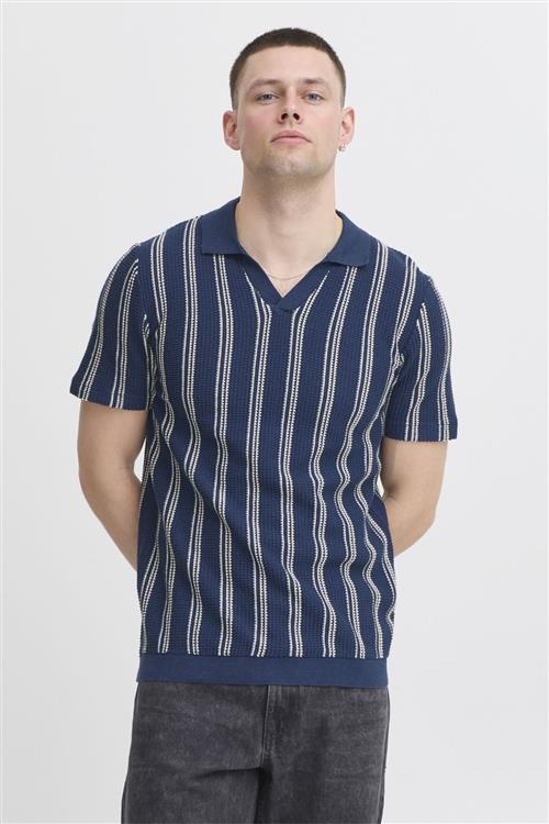 Stribet Pullover - Blå - M - TeeShoppen