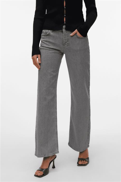 Se Alexis Lavtaljede Denim Jeans - Lys Grå Denim - 31/32 - Vero Moda ved Teeshoppen