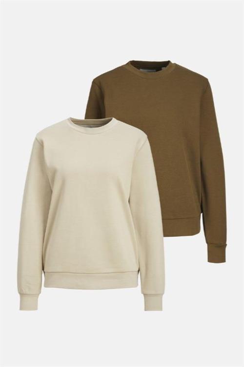 2 stk. Basic Crewneck Sweat (dame) - Pakketilbud - Default Title - TeeShoppen