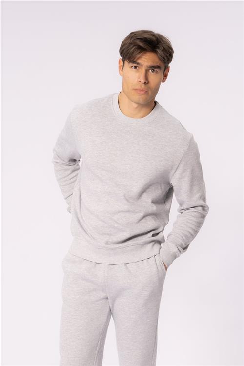 Essential Crewneck - Grå Melange - XL - TeeShoppen