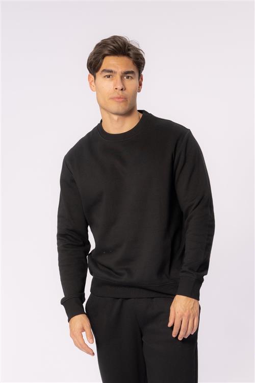 Essential Crewneck - Sort - 2XL - TeeShoppen