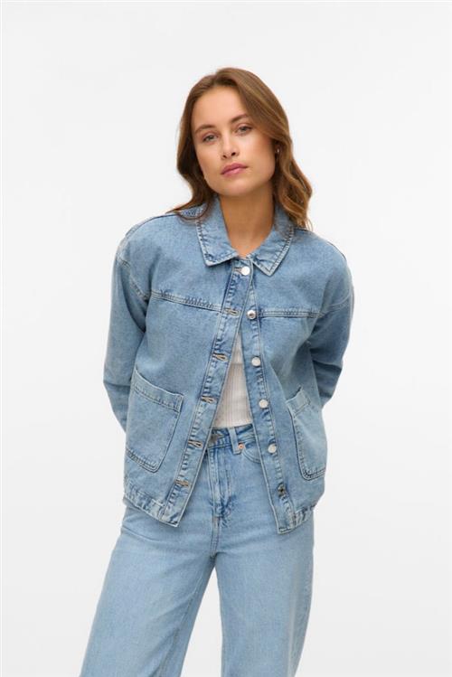 Jamie Denim Shacket - Lys Blå Denim - M - Vero Moda