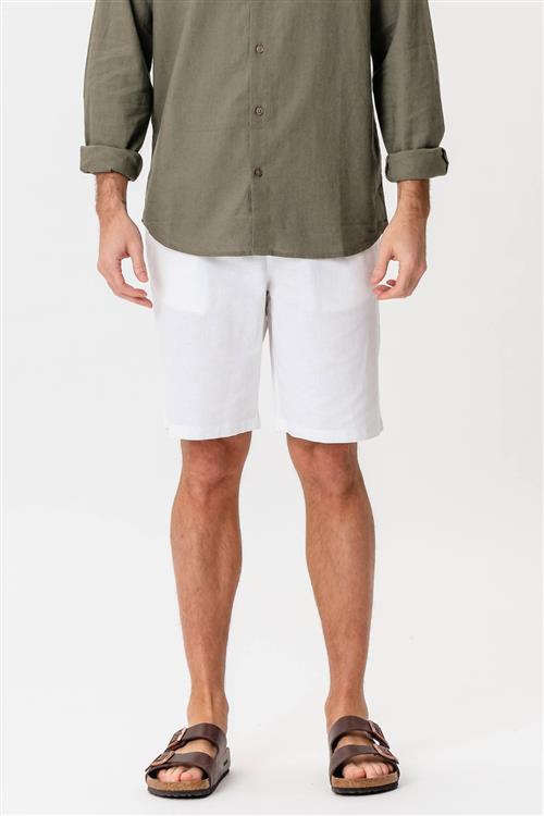 Hørshorts - Hvid - M - TeeShoppen