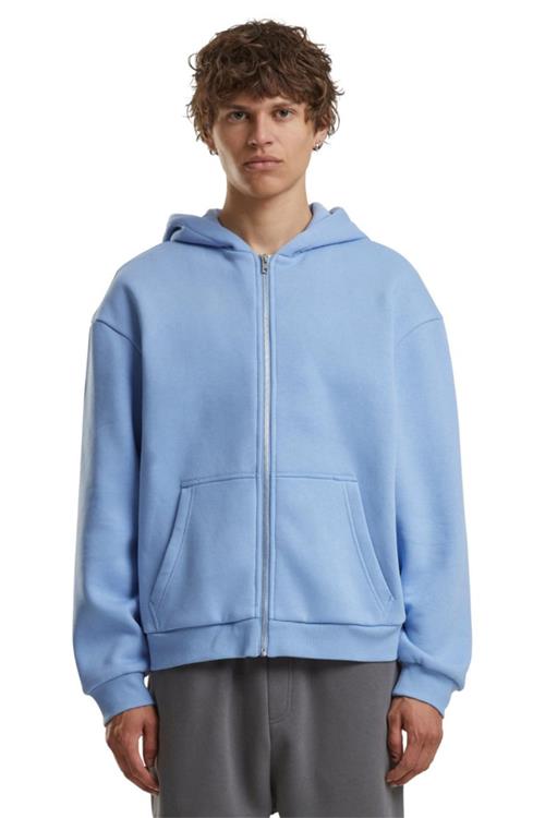 Everyday Zip Hoodie - Powder Blue - 5XL - TeeShoppen