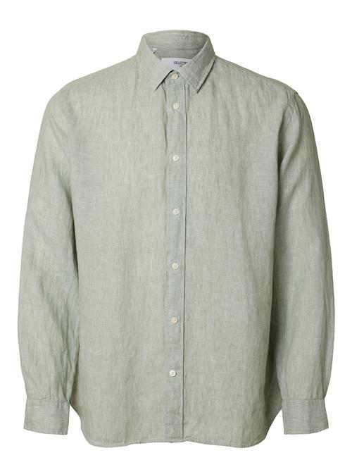 Slhregkylian Mix Ls Shirt Selected Green