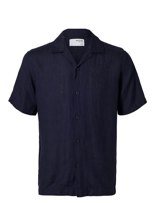 Slhrelaxkylian Mix Ss Shirt Resort Selected Navy