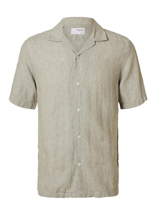 Slhrelaxkylian Mix Ss Shirt Resort Selected Green