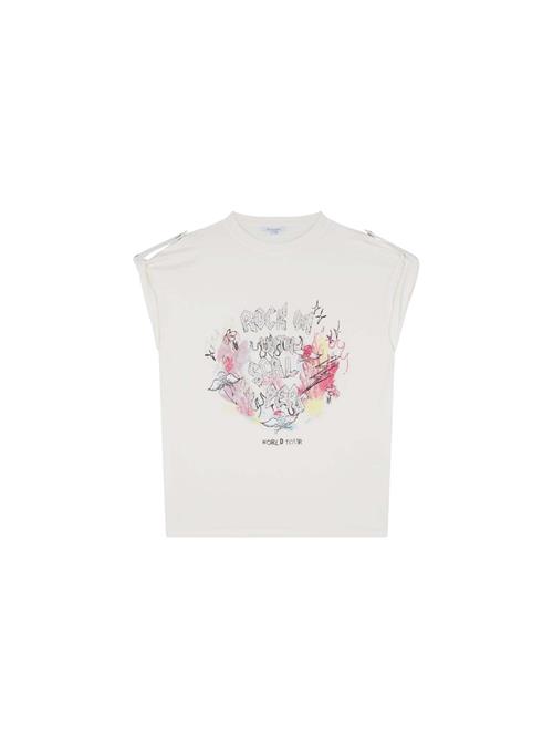 Scalpers Shirts 'Rock On'  ecru / pastelgul / pink / sort