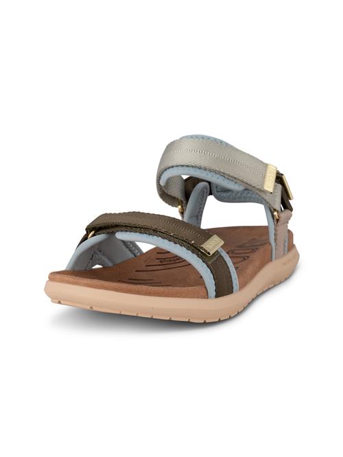 WODEN Sandaler 'Line Lite'  lyseblå / brun / pastelgrøn