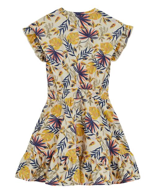 WE Fashion Kjole  creme / navy / mørkegul / lyserød