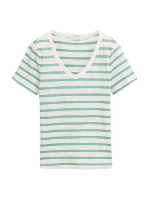 TOM TAILOR Shirts  smaragd / offwhite