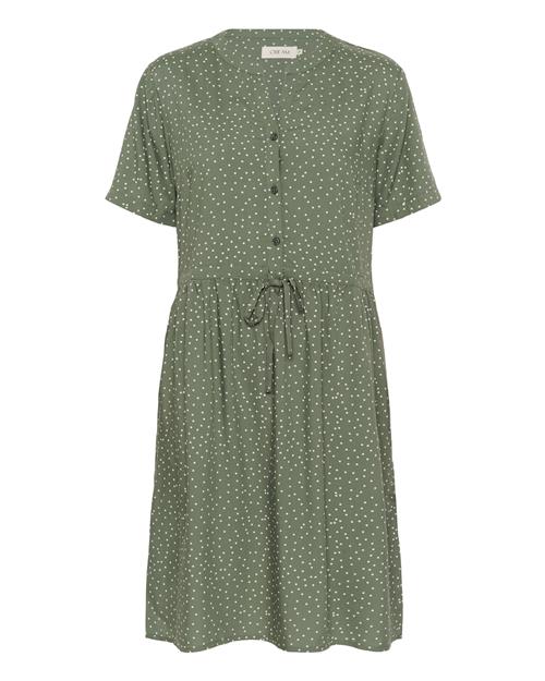 Cream Blusekjole 'CRTiah'  smaragd / hvid