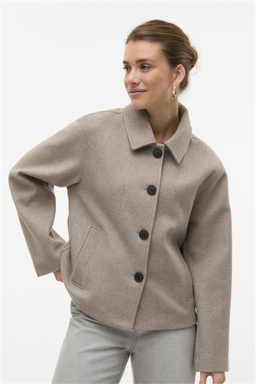 Fortunemie Kort Jakke - Moon Rock - M - Vero Moda