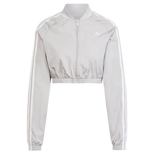 ADIDAS ORIGINALS Sweatjakke 'Adicolor Teamgeist'  lysegrå / hvid