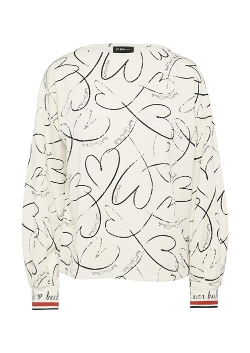 s.Oliver BLACK LABEL Sweatshirt  ecru / rød / sort