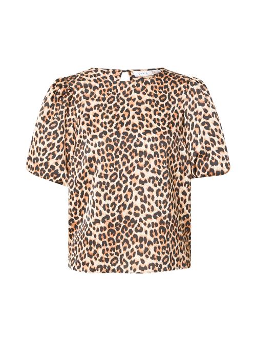 VILA Bluse 'VIEllette'  beige / brun / sort