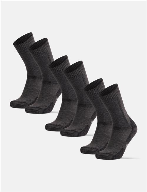 Classic Merino Wool Hiking Socks 3 Pack Danish Endurance Grey
