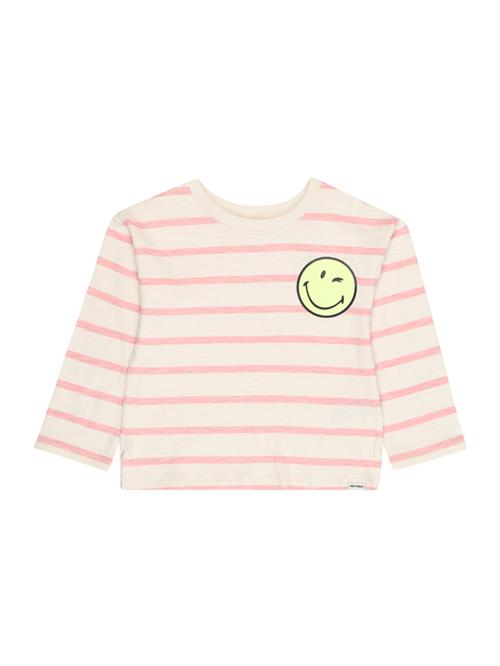 GAP Sweatshirt 'SMILEY50 LS DROP SHOULDER GR T'  gul / pudder / gammelrosa / sort
