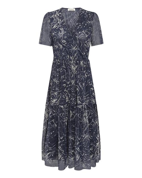 SOAKED IN LUXURY Sommerkjole 'Aldora'  navy / grå-meleret