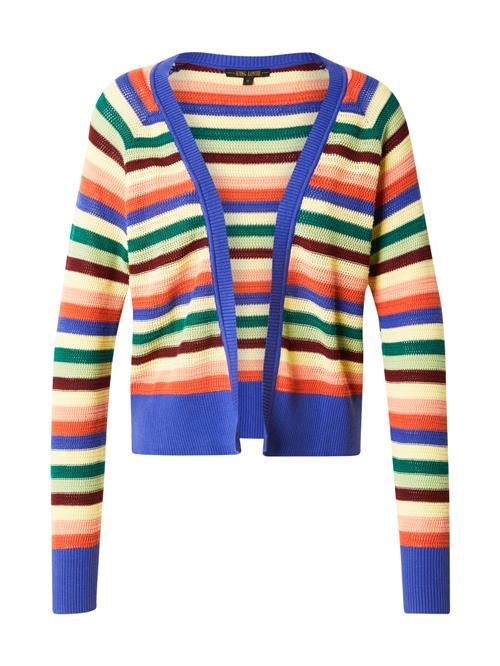 King Louie Cardigan 'Blanca'  blå / lysegul / hummer / bordeaux