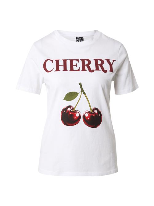 PIECES Shirts 'PCFORINA'  grøn / rød / hvid
