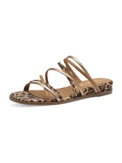 Tamaris Pantoletter  lysebrun / guld / sort