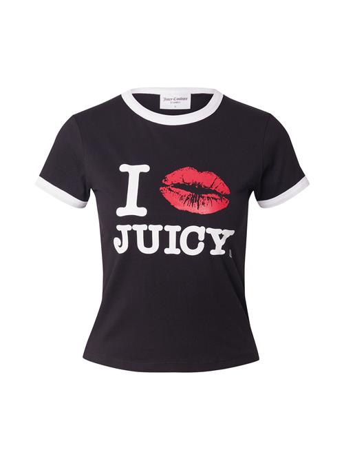 Juicy Couture Shirts 'I KISSED JUICY'  rød / sort / hvid