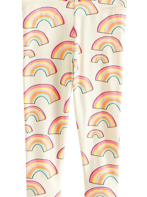 Next Leggings  creme / gul / orange / fuchsia