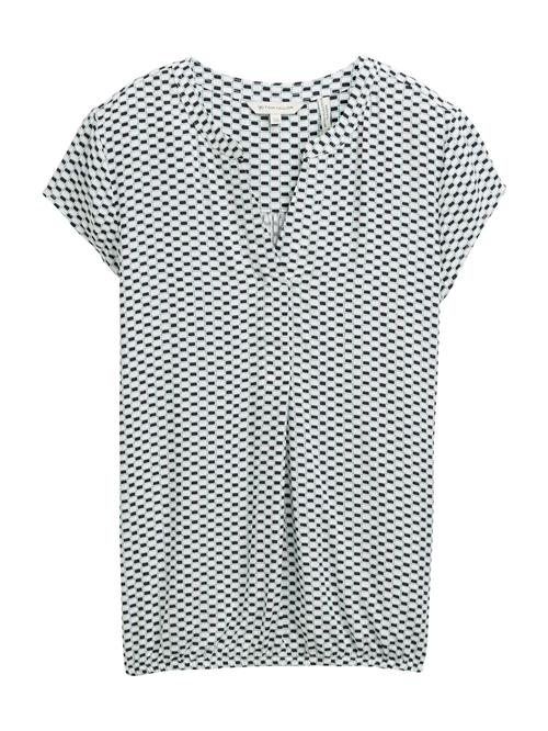 TOM TAILOR Bluse  jade / sort / hvid