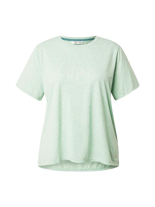 Z-One Shirts 'Te44rry'  pastelgrøn / sølv / hvid