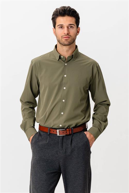 The Original Premium Performance Skjorte - Olive - L - TeeShoppen