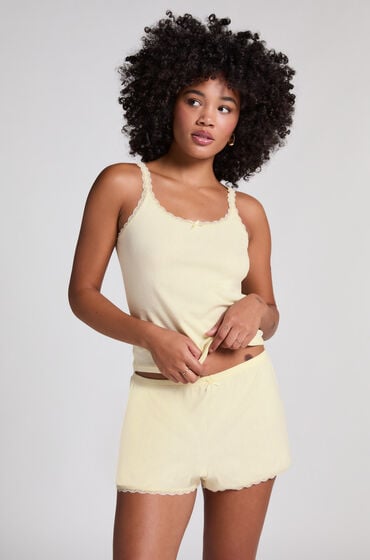 Hunkemöller Pointelle shorts Gul