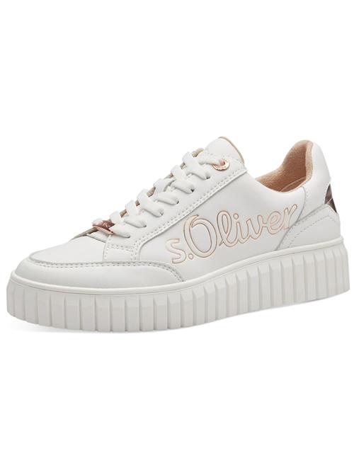 s.Oliver Sneaker low  beige / rosa guld / hvid