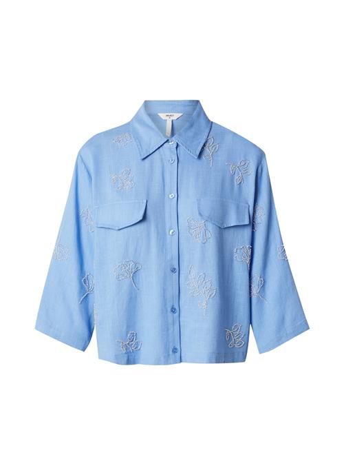 OBJECT Bluse 'OBJMIKA'  lyseblå / sølv