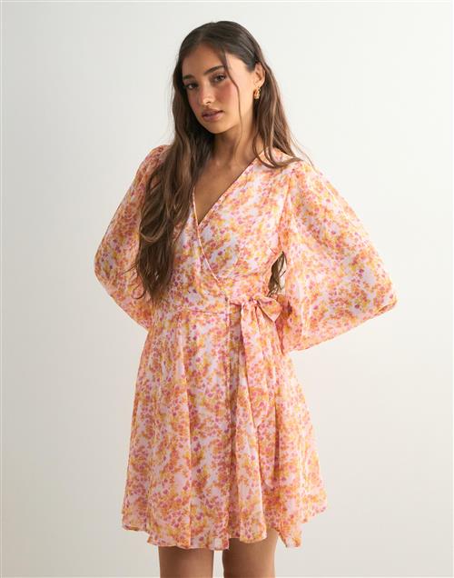 Vero Moda - Pink - Awaudora Ls Short Wrap Dress
