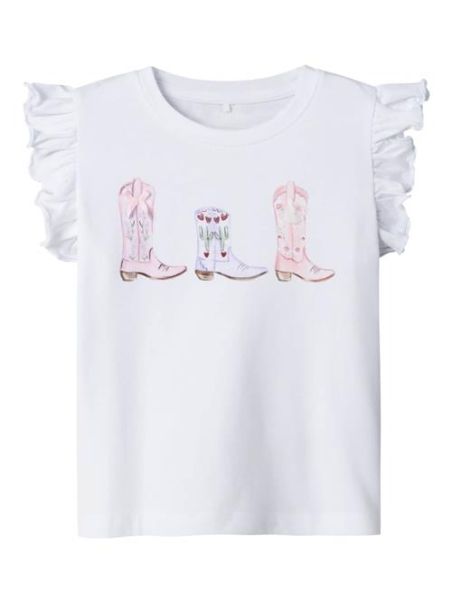 Se NAME IT Bluser & t-shirts 'NMFHadia'  grøn / lilla / lyserød / hvid ved About You