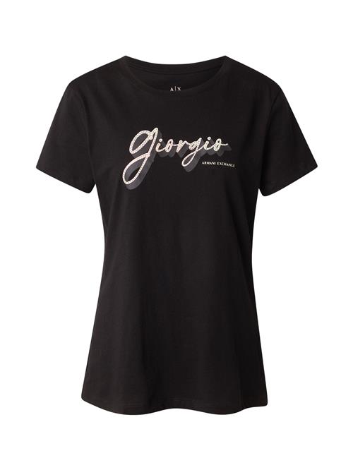 ARMANI EXCHANGE Shirts 'Giorgio'  sort / hvid
