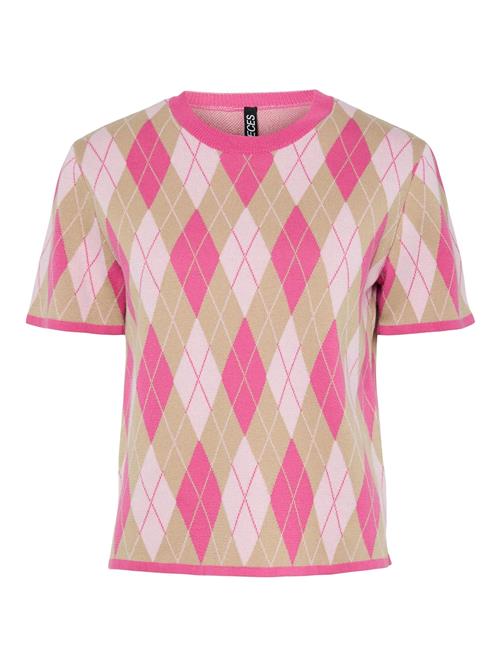 PIECES Pullover 'PCFarley Harlekin'  khaki / lilla / pink