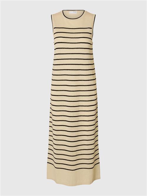 SELECTED FEMME Strikkjole  sort / uldhvid