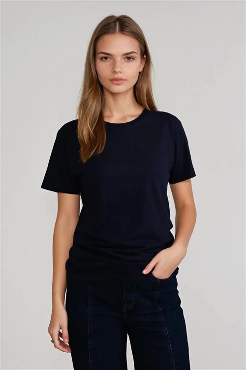 Basic Let T-shirt - Navy - 3XL - TeeShoppen