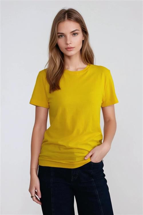 Basic Let T-shirt - Gul - 3XL - TeeShoppen