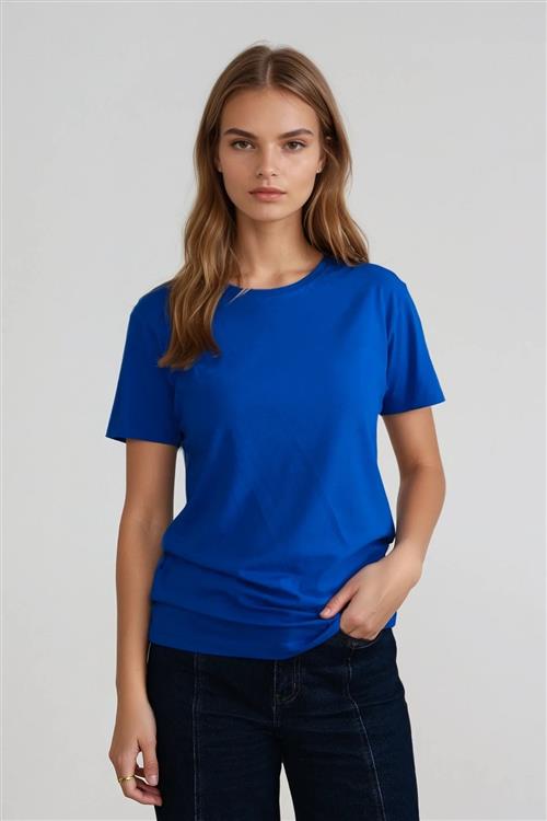 Basic Let T-shirt - Blå - 2XL - TeeShoppen