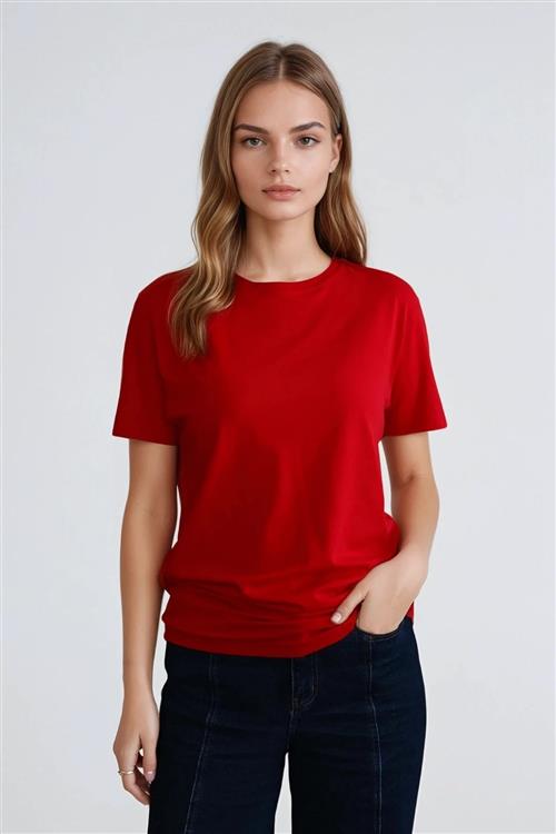Basic Let T-shirt - Rød - XL - TeeShoppen