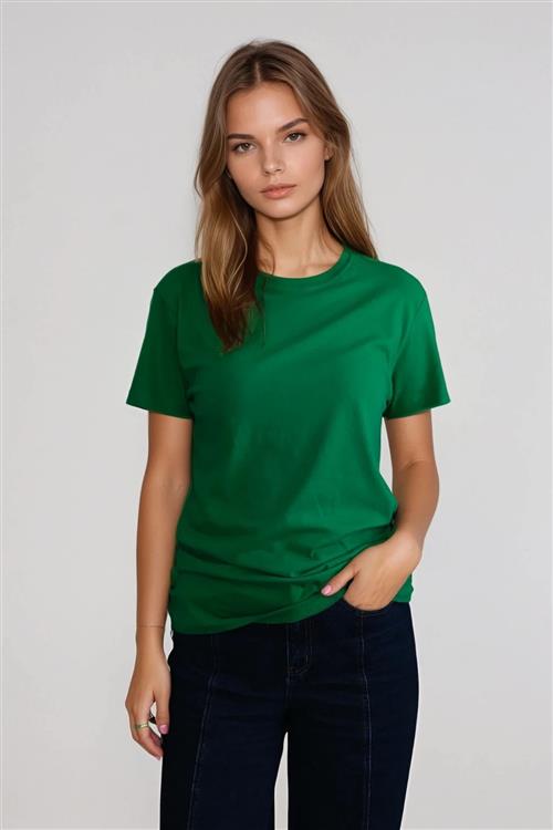 Basic Let T-shirt - Grøn - 2XL - TeeShoppen
